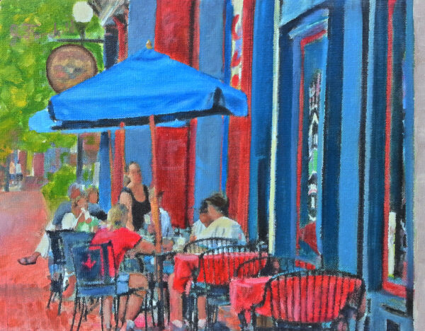 Coffee on Main Street – Oil on Canvas – $1,450.00